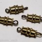 Vintage Brass Barrel Screw Clasp Set of 4 Jewelry