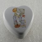 Vintage Heart Shaped Tin Kissing Sarah Kay Valentine Australia Made Switzerland