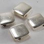 Vintage Silver Metal Drilled Through Top Square Jewelry Making Bead Findings 4