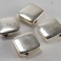 Vintage Silver Metal Drilled Through Top Square Jewelry Making Bead Findings 4