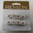 Revlon 44575 Hair Barrette Flower Red Rhinestone Accessorie 1997 Goody Product