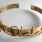 Vintage Gold Plated Metal Dog Collar Choker Neckwear  Jewelry