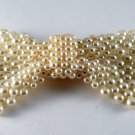 Gorgeous Vintage Faux Pearl Bow Tie Hoop For Attaching Jewelry Making