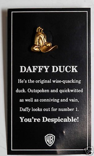 DAFFY DUCK WARNER BROTHERS GOLDTONE PIN JEWELRY