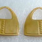Vintage Purse Pocket Book Raw Brass Stamping Pair 46x30mm