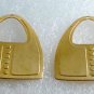 Vintage Purse Pocket Book Raw Brass Stamping Pair 46x30mm