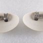 Vintage White Rhinestone Oval Shoe Clips France Tip Toe