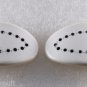 Vintage White Rhinestone Oval Shoe Clips France Tip Toe