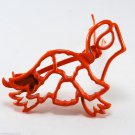 Vintage Orange Metal Turtle Hair Barrette Hair Accessorie