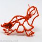 Vintage Orange Metal Turtle Hair Barrette Hair Accessorie