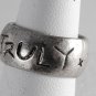 Vintage Silver Tone Metal "Truly Yours" Band Ring Size 5 Jewelry