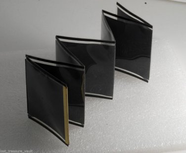 Vintage Photo Holder Plastic Black Matte Material 14 Photos 2 1/2" x 2"