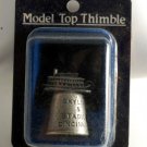 Vintage Silver Pewter Thimble Skyline & Stadium Cincinnati Riverboat Gt. Britian
