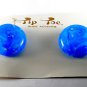 Vintage Pair SHoe Clips Blue White Round Button Tip Toe Shie Accessories
