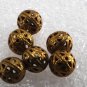 Vintage Filigree Balls Brass Metal Lot of 6 Beads Jewelry Making