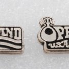 Vintage Opryland USA Pendant Jewelry Making Pair SIlver PLated Brass