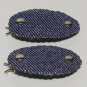 Vintage Blue Jean Dungaree Material Hair Barrettes Pair
