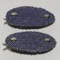Vintage Blue Jean Dungaree Material Hair Barrettes Pair