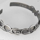 Vintage Unplated Silver Metal Dog Collar Choker Neckwear Raw Stock Jewelry