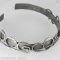 Vintage Unplated Silver Metal Dog Collar Choker Neckwear Raw Stock Jewelry