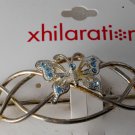 Xhilaration 2001 Hair Clip Barrette Butterfly Rhinestones Tarnished NOC