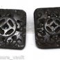 Vintage Carved Bone Drilled Through Finding Pair
