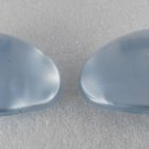 Vintage Made in France Light Blue Pearlized PLastic Shoe Clips Pair