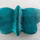 Vintage Green Dyed SNake SKin Butterfly Hair Barrette Hair Accessorie