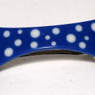 Blue and White Polka Dot Dog Bone Shaped Hair Barrette