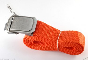 Orange Crossing Guard Hunting Fabric Adjustable Belt UNisex X-Large Metal Buckle