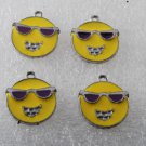 Vintage Smiley Face Sunglasses Lot  of 4 Pendants Jewelry Making