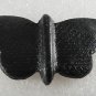 Vintage Black Dyed SNake SKin Butterfly Hair Barrette Hair Accessorie