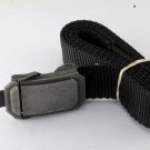 Black Fabric Adjustable Belt UNisex X-Large Metal Buckle Accessorie