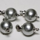 Vintage Silver Pearl Necklace Clasp 7 MM Set of 4