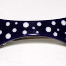 Purple and White Polka Dot Bone Shaped Hair Barrette