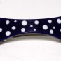 Purple and White Polka Dot Bone Shaped Hair Barrette