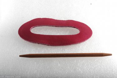 Vintage Red Suede Hair Stick Hair Barrette  Ladies Accessorie