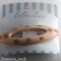 Bella Luxe Wooden Hair Barrette Oval Hollow Flower New on Card Silver Clip