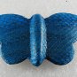 Vintage Blue Dyed SNake SKin Butterfly Barrette Hair Accessorie