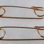 Vintage Pair Gold Plated Blanket Kilt Skirt Diaper Pins 4"