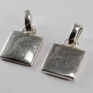 Vintage Pair of Silver Metal Pendant Jumpring  Jewelry Making Findings