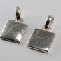 Vintage Pair of Silver Metal Pendant Jumpring Jewelry Making Findings