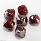 Vintage Red Foil Drilled Through Bicone Glass Bead Findings Set 6 Jewelry Making