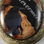 Victorian Style Raw Brass Locket Nevermore Poe Glass Dome Cabochon  Jewelry