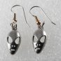 Vintage Silver Metal Alien Earrings Pair Extraterrestrial Head Jewelry