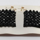 Vintage Pair Tip Toe Shoe Clips #458 Black Bead Shoe Accessories New on Card