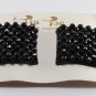Vintage Pair Tip Toe Shoe Clips #458 Black Bead Shoe Accessories New on Card