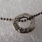 Guess Bead Chain Ladies Necklace Rhinestone Silver Tone Metal Tarnished
