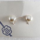 Vintage 60's Nemo Hand Polished Quality Faux Pearl Screw Back Earrings NOC