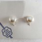 Vintage 60's Nemo Hand Polished Quality Faux Pearl Screw Back Earrings NOC